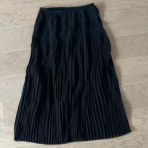 Elegant Black Pleated Skirt